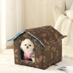 Pet Bed Foldable Oxford Cloth Dog House Waterproof Small Animals in Outdoor and