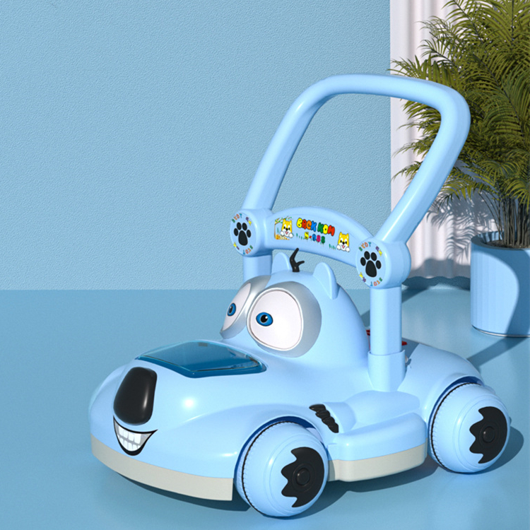 Plastic Kids Ride On Push Car With Canopy No Motor Custom Design Pink/Blue/White