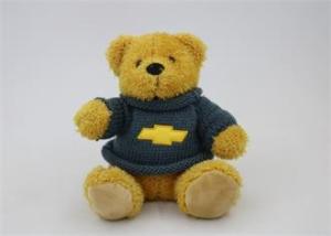 China Stuffed Plush Teddy Bear Toys bear with knitting shirt promotion bear with logo factory