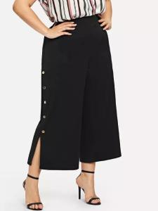 China custom make high quality plain black wholesale track pants for woman factory