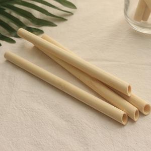 China Pointed Ended 20cm Organic Biodegradable OD12 Bamboo Drinking Straws factory