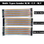 10cm 20cm 30cm Female to Female Male to Male 40 Pin Dupont Connector Breadboard