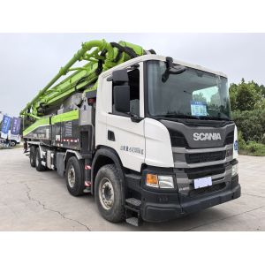 China 2019 Used Zoomlion 56 Meter Truck Mounted Concrete Pump Truck with Scania chassis construction machinery on sale