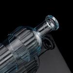 Pretty Light Blue 750ml 75cl Vertical Stripes Vodka Bottle With Lid Made of