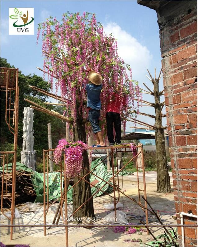 UVG trees are artificial with wisteria blossoms for party and beach wedding decoration WIS013