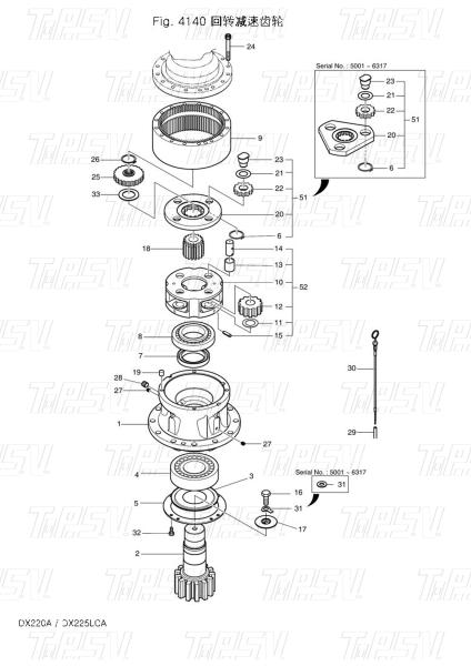 OEM Steel Bolt On Swing Motor for Hitachi K1038203 130426-00010 130426-00010A