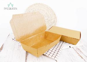 China Water And Oil Proof Paper Takeaway Boxes Containers Customized Size Non Toxic factory