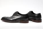 Derby Style Mens Brown Lace Up Shoes Flat Mens Woven Leather Slip On Shoes