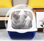 PP Small Covered Kitty Litter Box Tray 51*41*38cm Green Pink