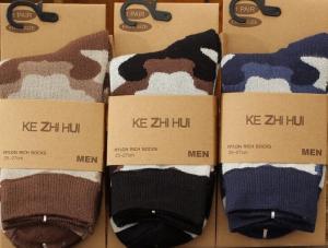 China camouflage cotton socks factory