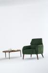 Living Room Upholstery Modern Arm Fabric Leisure Chair With Ottoman