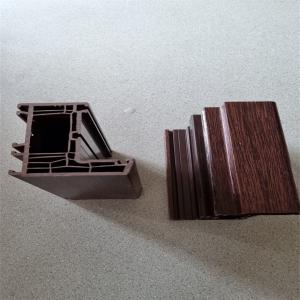 China Lead Free Laminated Single Glazing Bead UPVC Window And Door Profiles factory