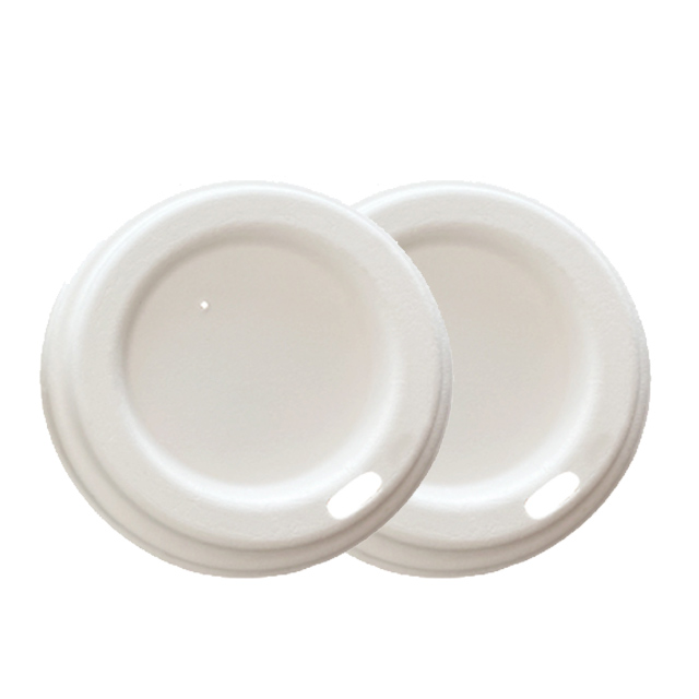 Compostable Bagasse Disposable Coffee Cup Lids 90mm