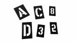 Chemical Resistant And Flexible PVC Stencils For Public 90 Letters 30 Numbers 3