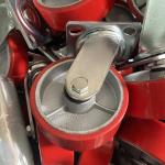 Cast Iron Pu Swivel Heavy Duty Casters 6 Inch Red Solid Industrial Wheel No