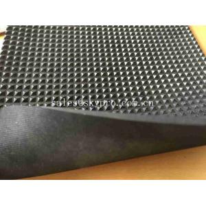 China Black Neoprene Rubber Sheet Roll With Continuous Diamond Field Design on sale