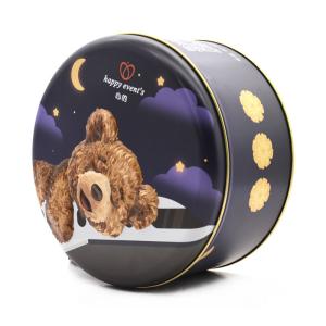 Wholesale Customized Round Nested Christmas Gift Tin Set Chocolate Biscuit