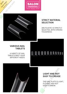 China Smile Matte False Nail Tips Salon Half Manicure Tip factory