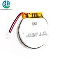 553535 580mah 3.7v Li Ion Polymer Battery Circle Shape High Capacity