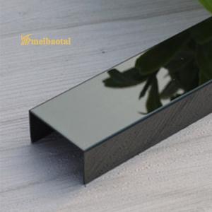 China PVD Brushed Stainless Steel Tile Trim U10 , JIS Stainless Tile Edge Trim factory