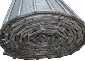 China Carbon Steel Eye link Mesh Conveyor Belt / Loop Joined Wire Belt For Shrink Packing Machine factory
