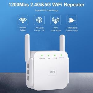 China AC 100~240V 2.4G 5G Wireless 1200M Wifi Signal Repeater factory