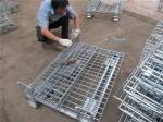Long Folding 4.8mm Wire Mesh Storage Containers Steel Metal Box Warehouse
