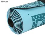 Grey Two Layer Fitness Yoga Mat 5 Mm Polyurethane Rubber Pu Yoga Matte 80cm Wide
