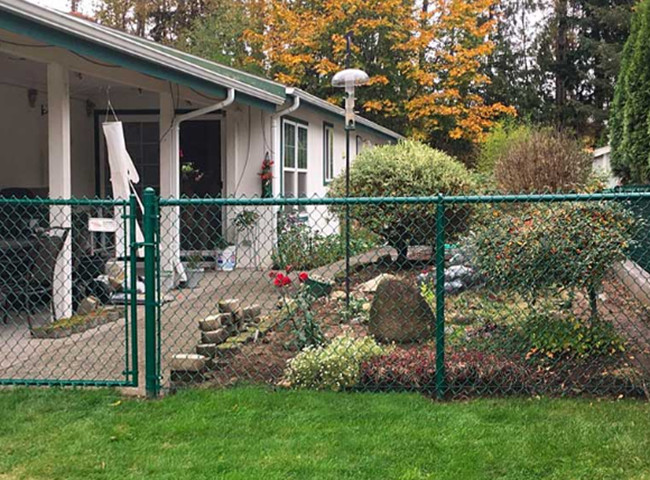 Green Vinyl Coated Chain Link Fence Knuckle Or Twisted Selvage