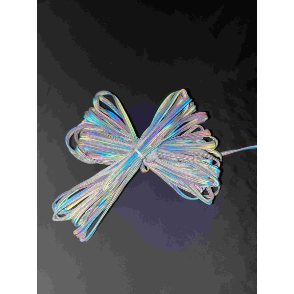 20mm 10mm Dark Iridescent Polyester Washable Reflective Tape For Clothing High Light