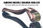 Gold Handle Micro Needle Derma Roller for Body / Facial Aesthetic Skin Care