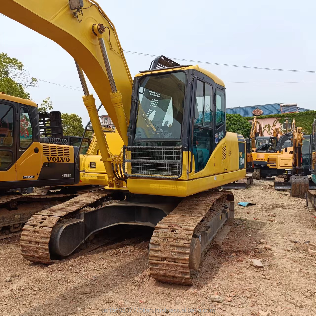 Used Komatsu PC160 Hydraulic Excavator 16 Ton Crawler Excavator with 0-2000 Working Hours