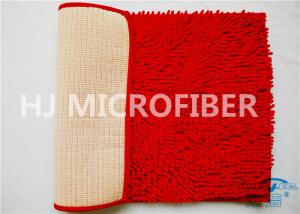 China Red Color Big Chenille Bathroom Door Microfiber Mat Super Soft Super Useful Home Essential factory
