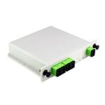 Low PDL Fiber Optic PLC Splitter DIN 1X4 Single Mode OEM / ODM