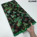 Supoo Good Double Color Flocking Velvet Lace with Sequins Unique Style Wedding