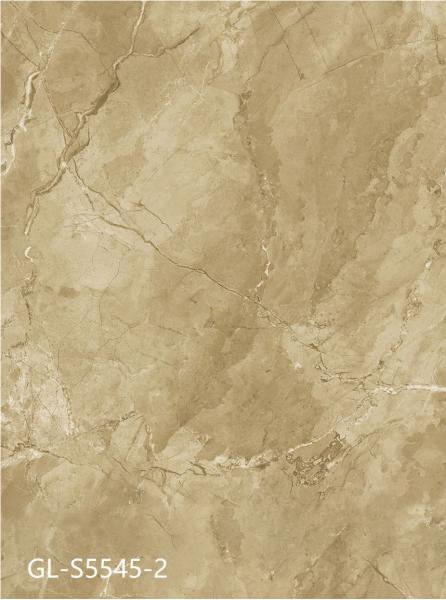 4mm Yellow Marble Look Sheet Vinyl Flooring Formaldehyde Free Fireproof Abrasive