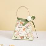 Christmas Square Shopping Candy Logo Printed Paper Bags Custom Order and