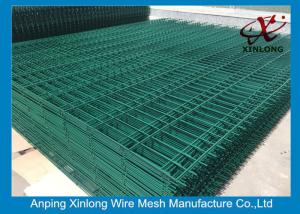 China Green Pvc Coated Double Wire Fence For High Security Area 50*200mm Aperture factory