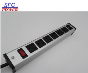 China Dual USB port charging and 6 outlets power strip factory