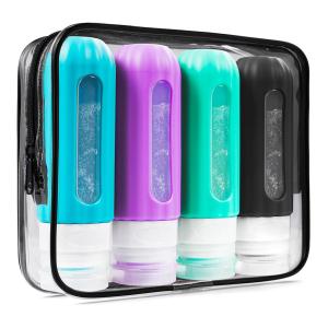 China PP Silicone Travel Bottle Set 3oz/90ml With Clear Window factory