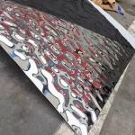 Decoration Water Wave Stainless Steel Sheet Silver Polished SUS430 Width