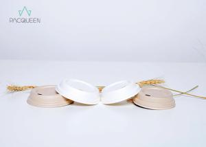 China Disposable Bagasse Lids Future Friendly Lids For Cold / Hot Drinks factory