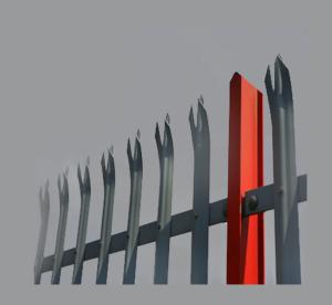 China PVC Coated Metal Palisade Fencing W Pattern D Pattern Garden Fence factory