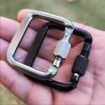 Outdoor Gear Essential Square Locking Carabiner Clip with Electrolytic Treatment