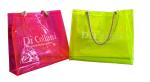 Transparent PVC Reusable Carrier Bags With Twist Rope Handle For Lady Shopping