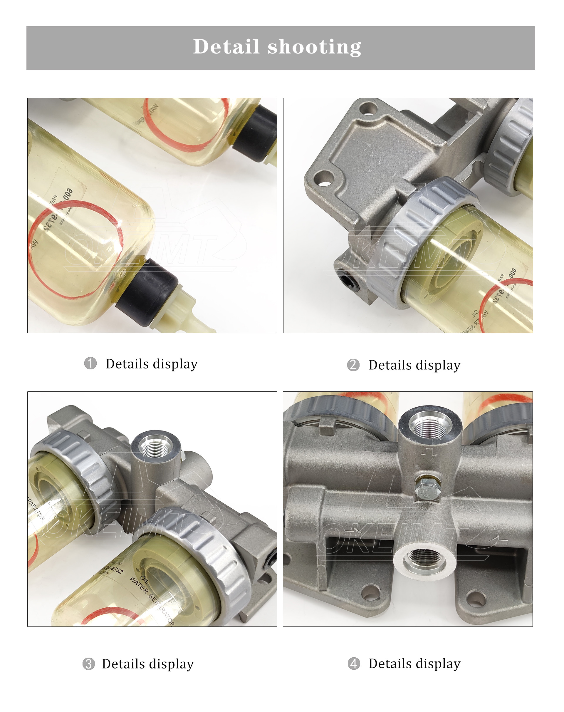 600-311-9330 Oil Water Separator Komatsu PC130 PC200 PC210 PC220 PC360 PC400-7 Diesel Filter Assembly