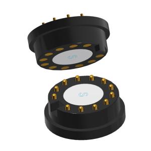 China Customized Pogo Pin Magnetic Connector 12 Pin Male And Female Magnetic Connector Round factory