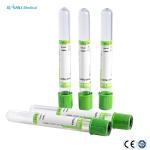 Disposable Glass Lithium Heparin 2ml Green Tube For Blood Collection