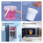 Food Grade PP Raw Materials Customized Plastic Bucket Elevator for Clear 3L