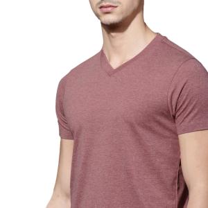 China Oem Logo Men Sportswear Custom Printing 100% Cotton Plain Blank V Neck Men T Shirt factory